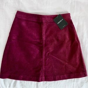 NWT❗️Forever 21 | Burgundy Corduroy Skirt